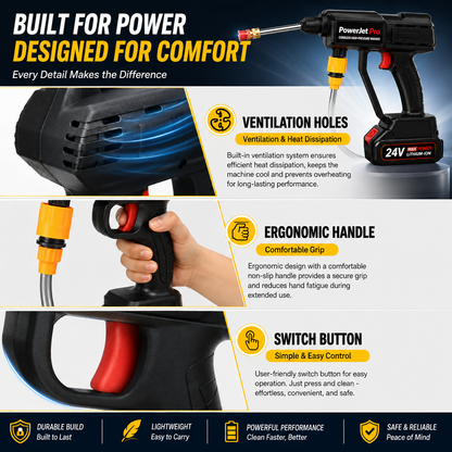 PowerJet Pro High-Pressure Washer Water cleaning Gun